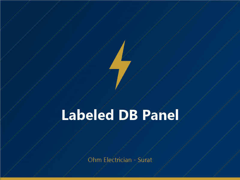 Neatly wired and labeled distribution board panel installed in a Surat apartment