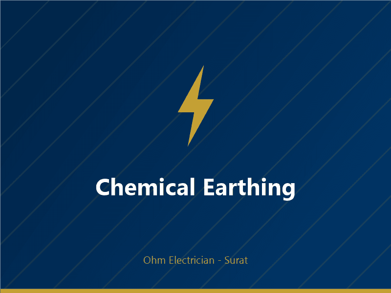 Chemical earthing electrode installation at a Surat row house