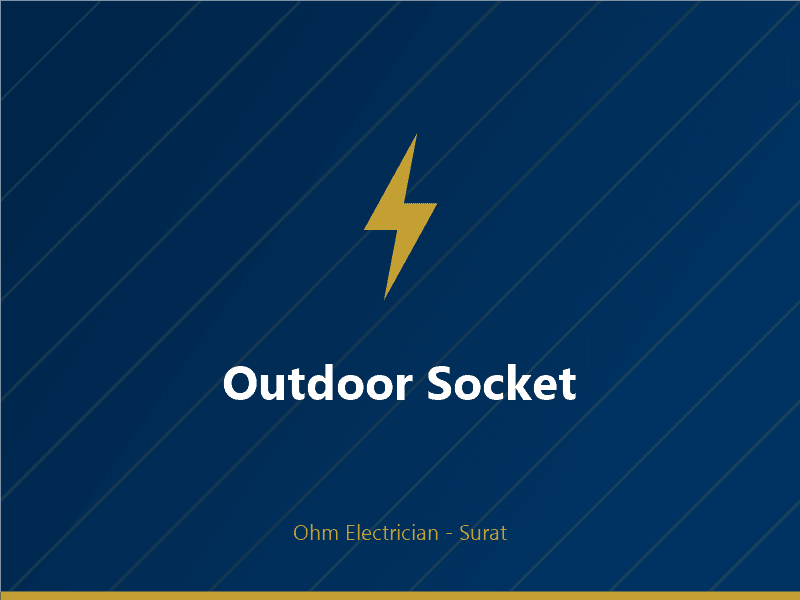 Weatherproof outdoor socket installed on a balcony wall